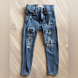 Abercrombie Kids Ripped Blue Skinny Jeans